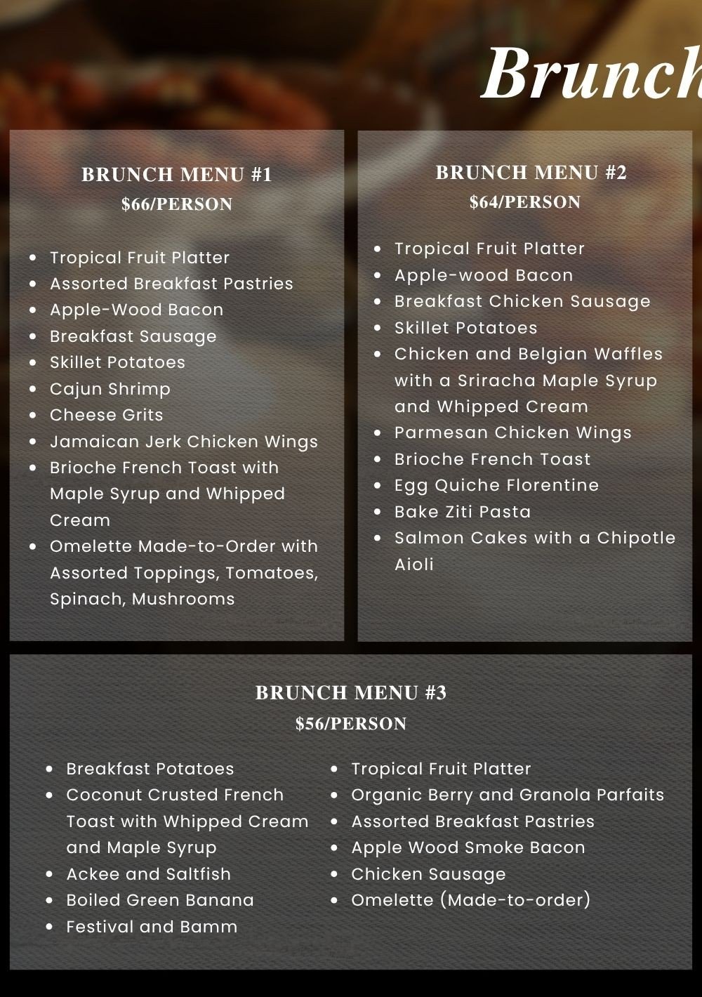 WEBSITE 2026 - Brunch Menu